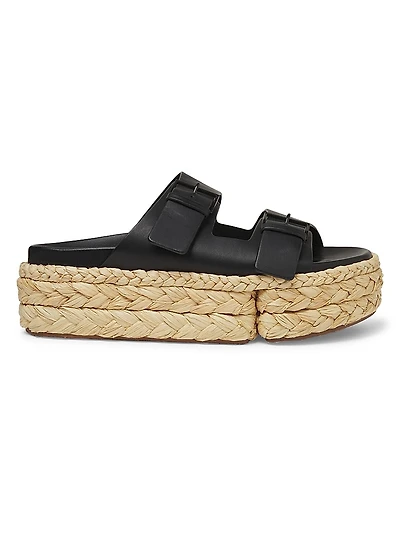 Qiana2 Leather Espadrille Sandals