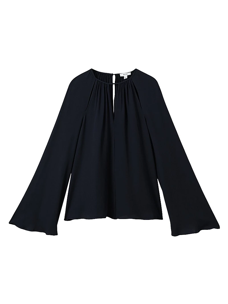 Fuzzi Jersey Bell-Sleeve Top