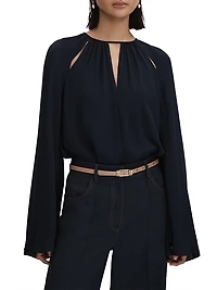 Fuzzi Jersey Bell-Sleeve Top