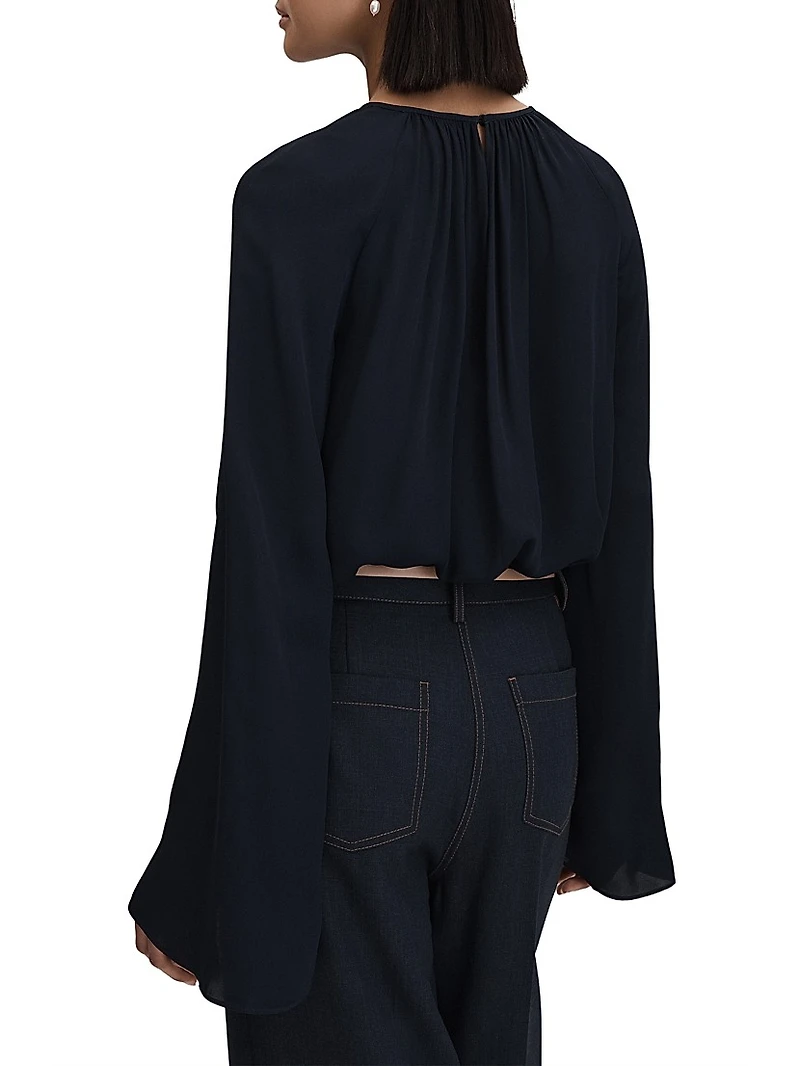 Fuzzi Jersey Bell-Sleeve Top