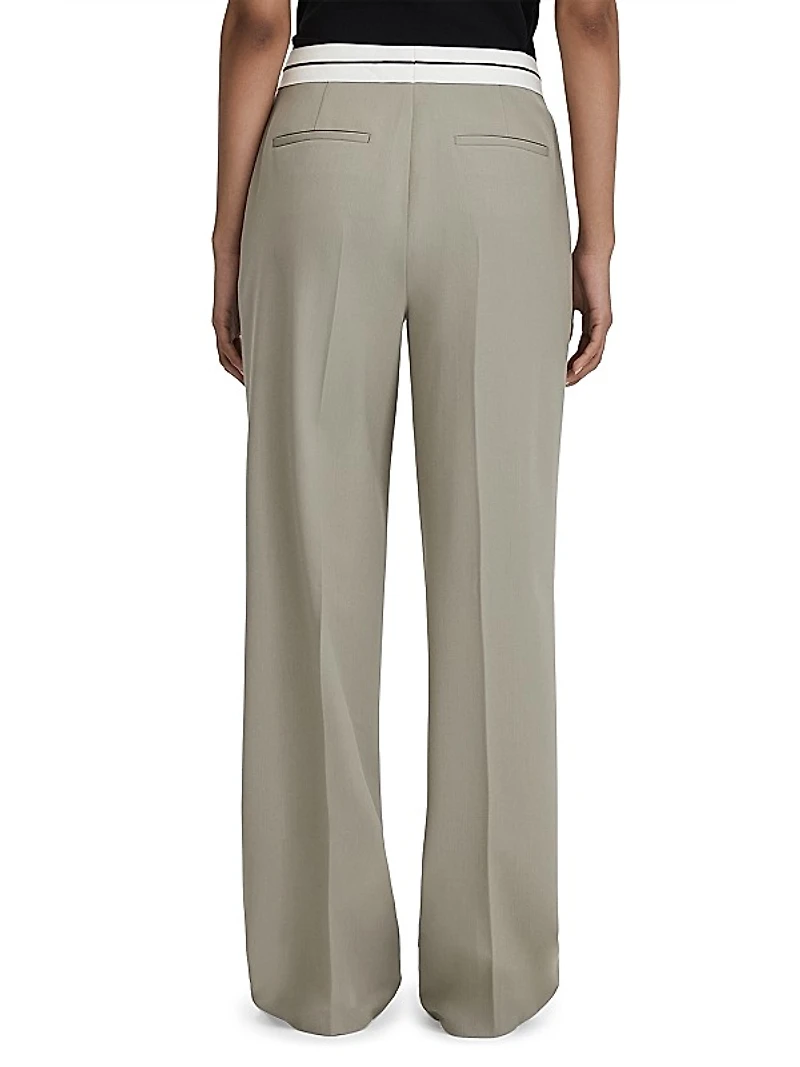 Whitley Wool-Blend Wide-Leg Pants