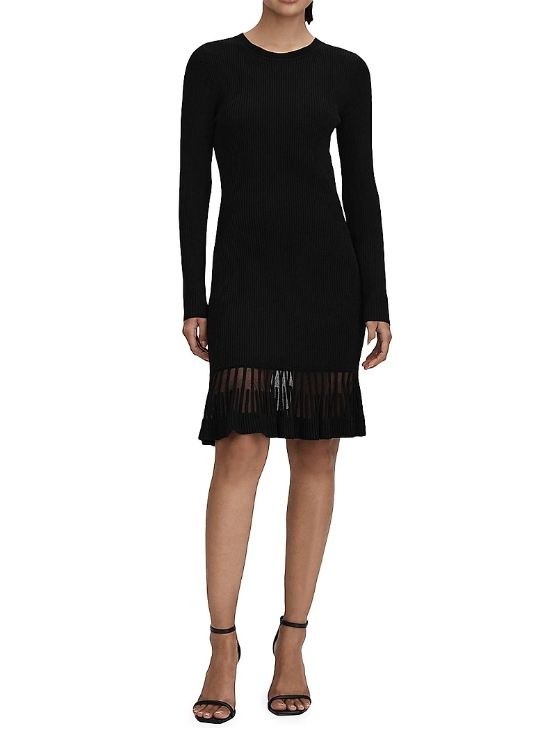 Teagan Rib-Knit Minidress
