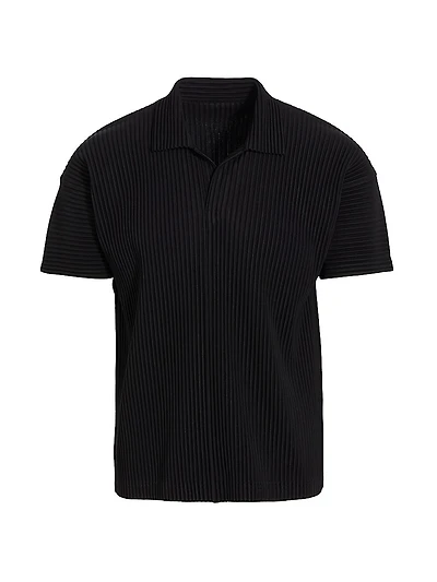 Basics Pleated Polo Shirt