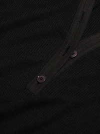 Fallon Cotton-Blend Ribbed Puff-Sleeve Blouse