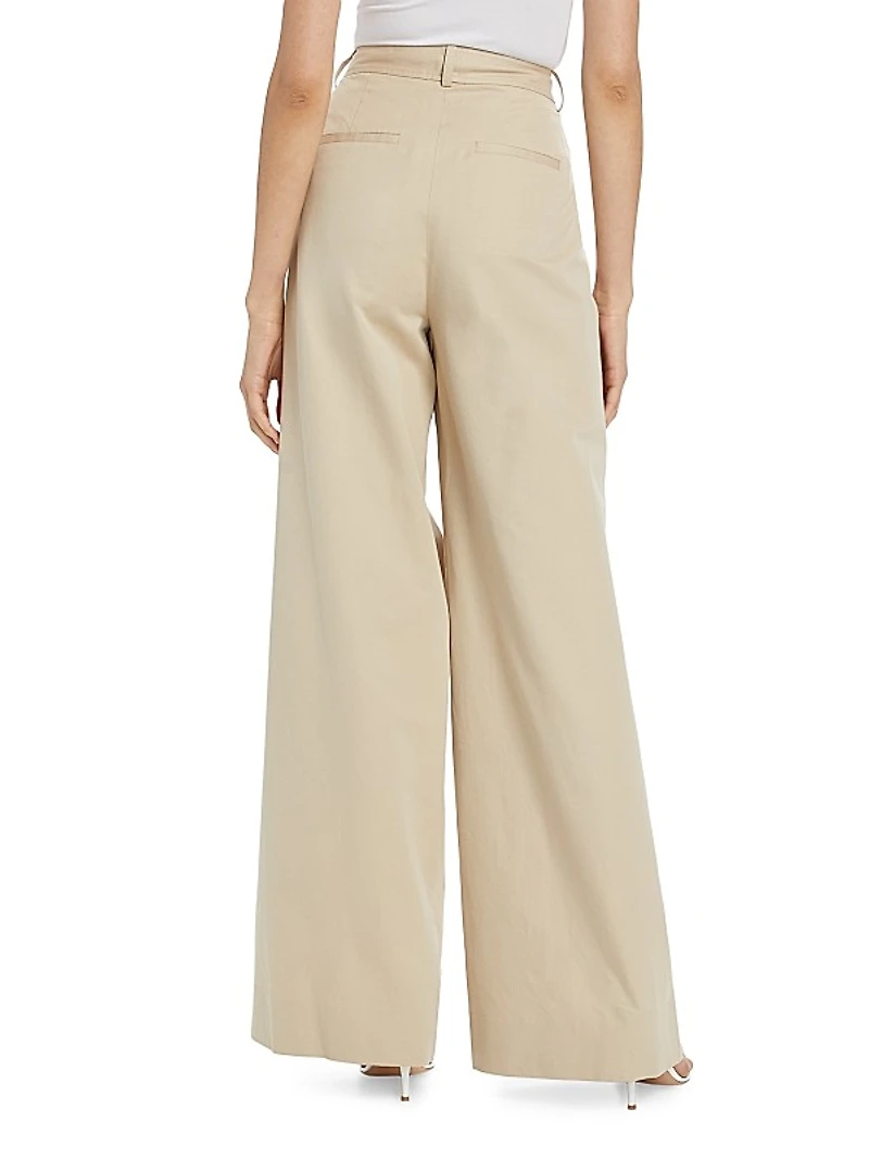 Juliana Wide-Leg Pleated Trousers