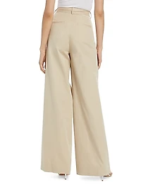 Juliana Wide-Leg Pleated Trousers