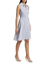 Themis Striped Cotton Sleeveless Shirtdress