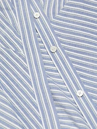 Themis Striped Cotton Sleeveless Shirtdress