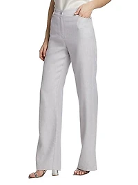 Larissa Linen-Blend Flare Pants