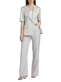 Larissa Linen-Blend Flare Pants