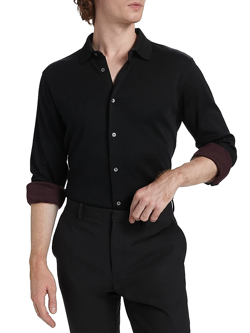 COLLECTION Button-Front Knit Shirt