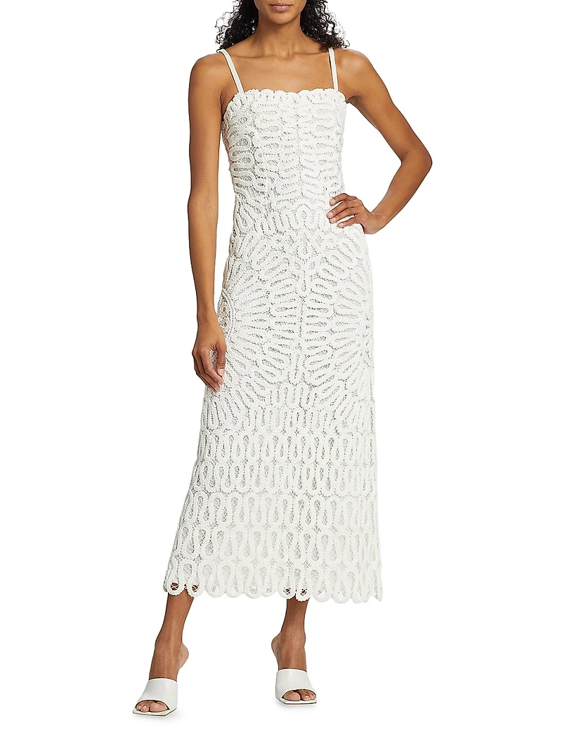 Elise Crocheted Midi-Dress