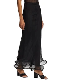 Kelso Rib-Knit Trumpet Hem Maxi Skirt