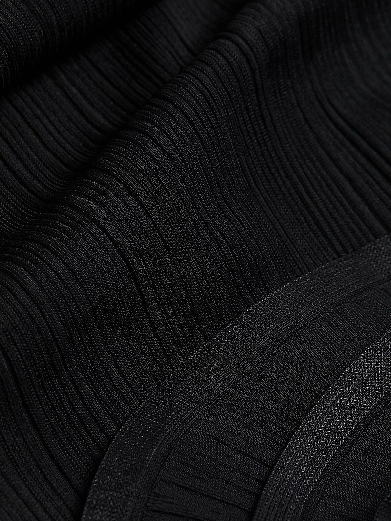 Kelso Rib-Knit Trumpet Hem Maxi Skirt