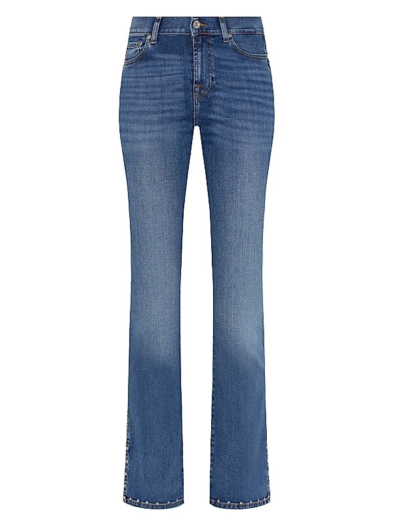 High-Rise Stretch Kick-Flare Jeans