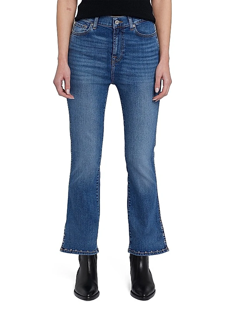 High-Rise Stretch Kick-Flare Jeans
