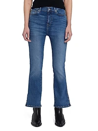 High-Rise Stretch Kick-Flare Jeans