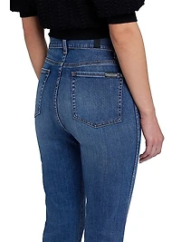 High-Rise Stretch Kick-Flare Jeans