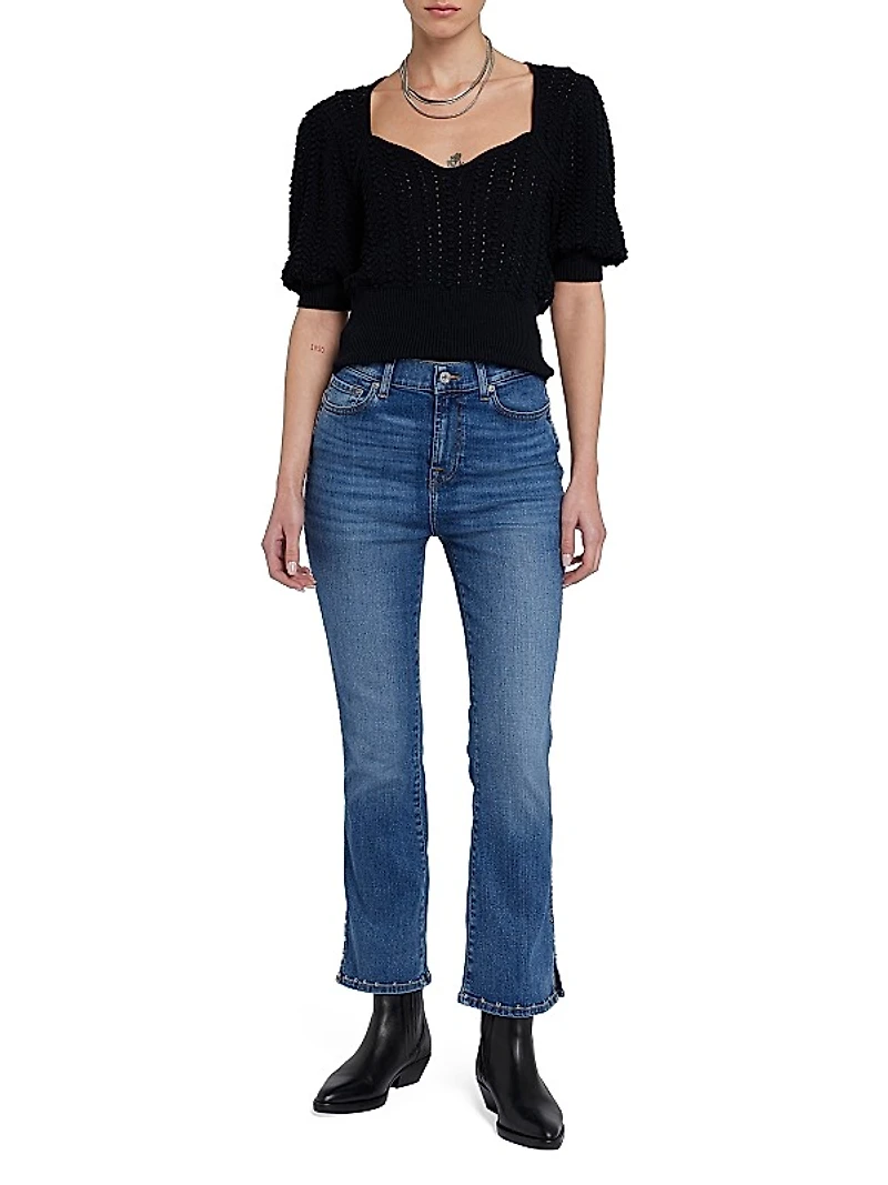 High-Rise Stretch Kick-Flare Jeans