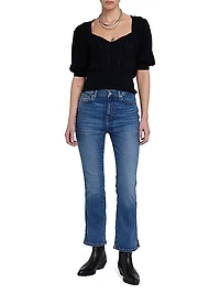 High-Rise Stretch Kick-Flare Jeans