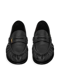 Men's Le Loafer Penny Slippers Shiny Creased Leather