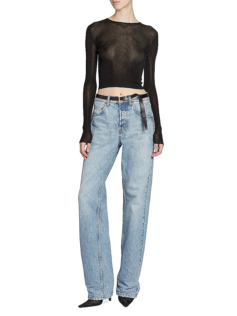 Cassandre Thin Belt Vegetable-Tanned Leather