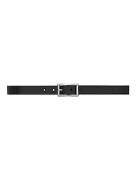 Rectangular Buckle Belt Vegetable-tanned Leather