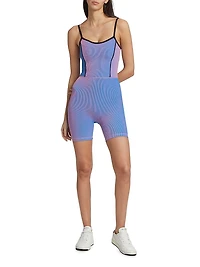 Holographic Scoopneck Romper