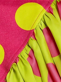 Ruffled Polka Dot Midi-Skirt