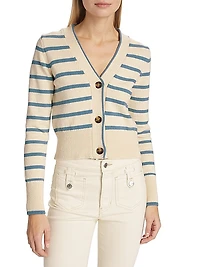 Noorie Stripe Cotton Cardigan