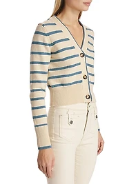 Noorie Stripe Cotton Cardigan