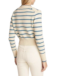 Noorie Stripe Cotton Cardigan