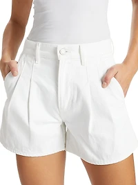 Simpson Pleated Denim Shorts