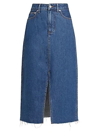 Victoria Stretch Denim Long Skirt