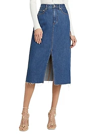 Victoria Stretch Denim Long Skirt