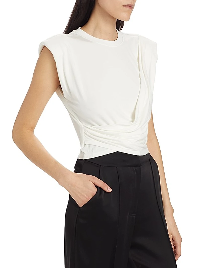 Estelle Wrap Crop T-Shirt