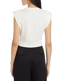 Estelle Wrap Crop T-Shirt