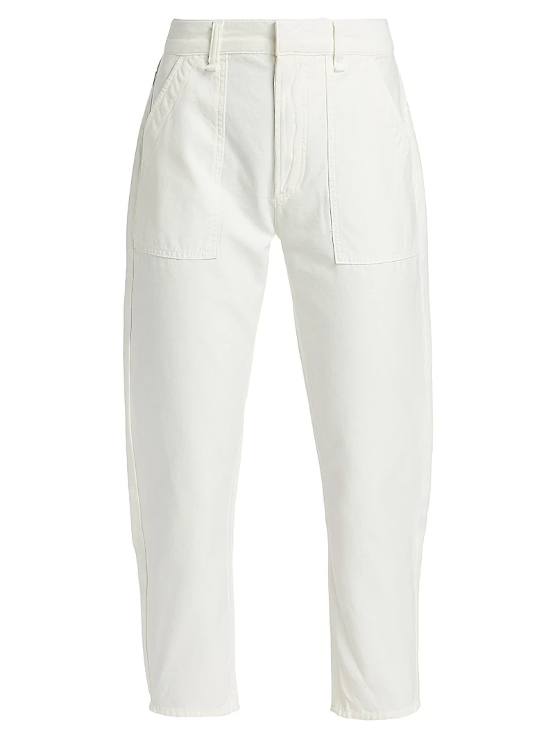 Leah Cotton Sateen Cargo Pants