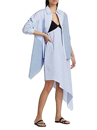 Asymmetric Hybrid Midi-Dress