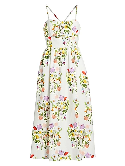 Jordan Floral Cut-Out Midi-Dress