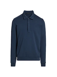COLLECTION Cotton Long-Sleeve Polo Shirt