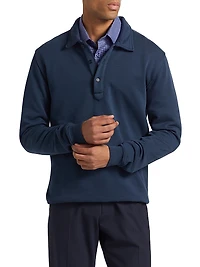 COLLECTION Cotton Long-Sleeve Polo Shirt