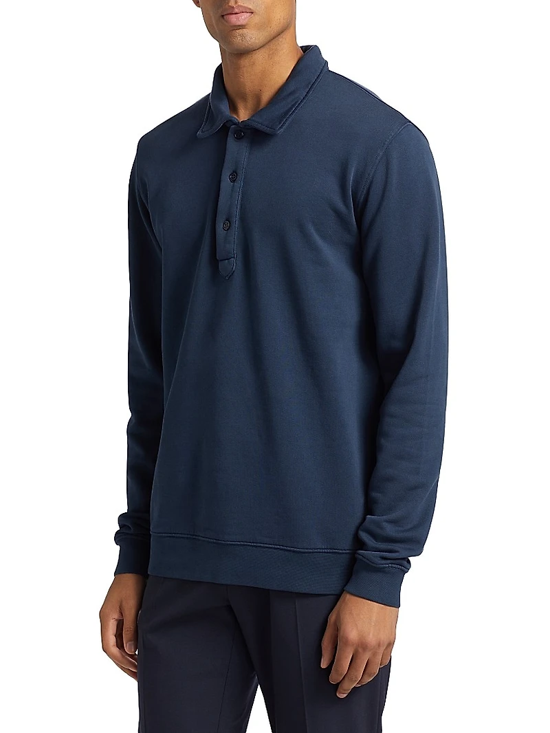 COLLECTION Cotton Long-Sleeve Polo Shirt