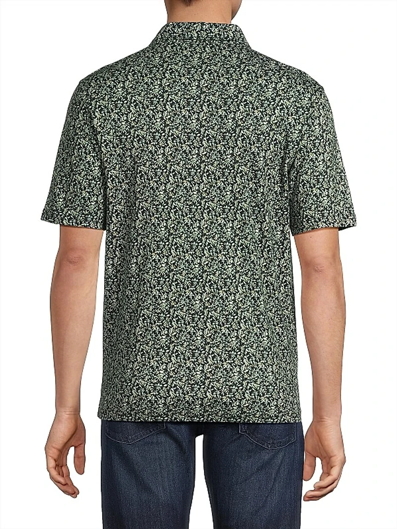 Leaf Print Cotton Shirt