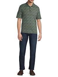 Leaf Print Cotton Shirt