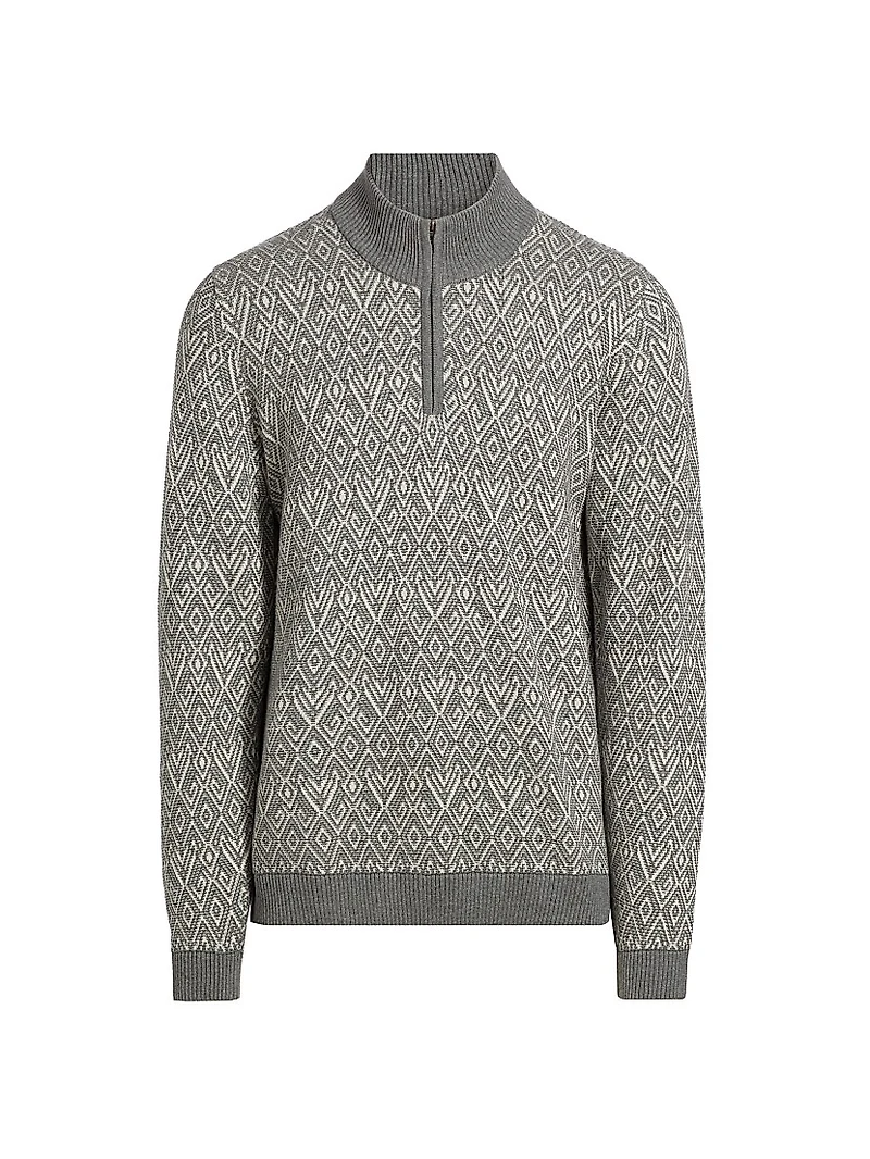 COLLECTION Diamond-Print Quarter-Zip