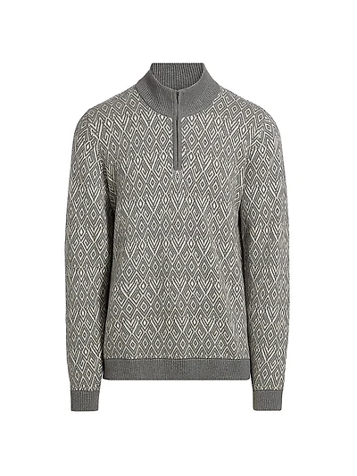 COLLECTION Diamond-Print Quarter-Zip