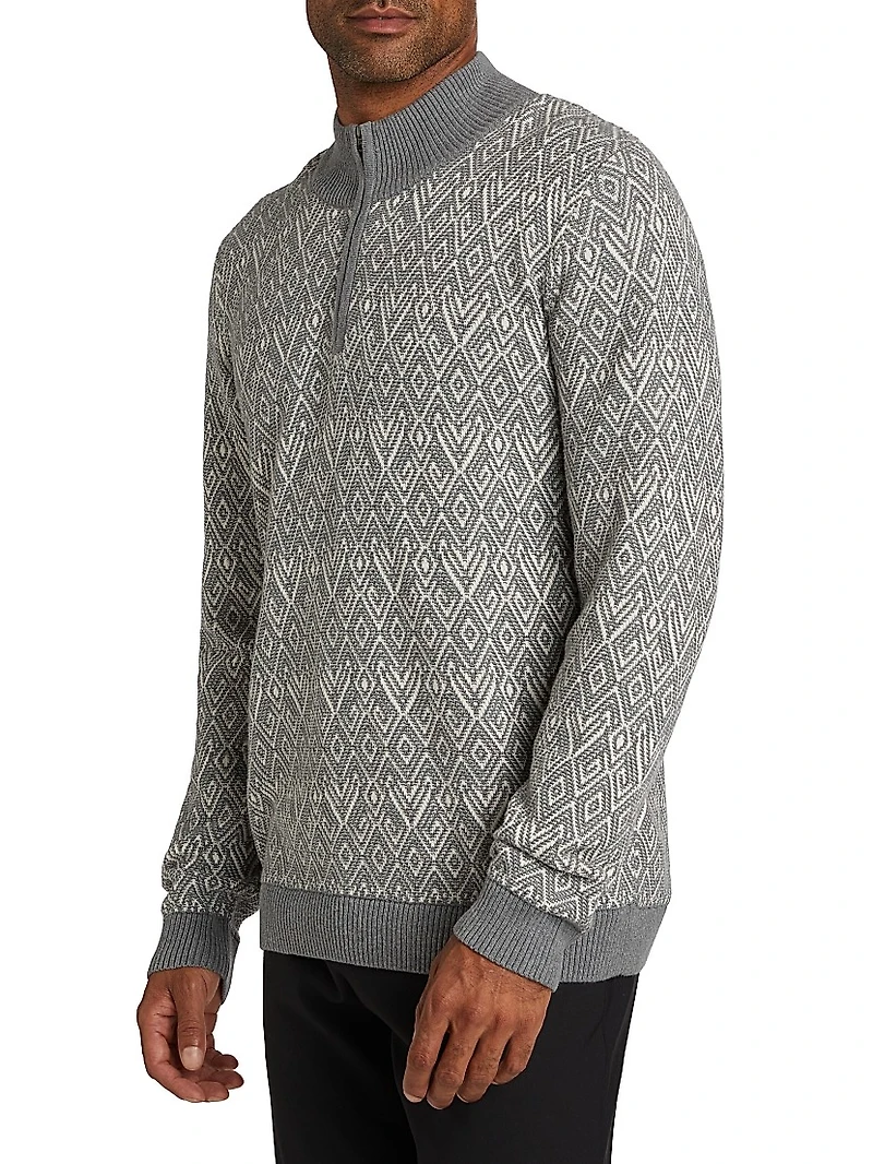 COLLECTION Diamond-Print Quarter-Zip