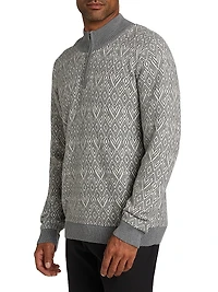 COLLECTION Diamond-Print Quarter-Zip