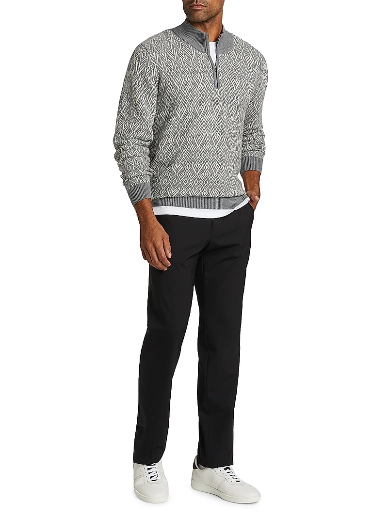 COLLECTION Diamond-Print Quarter-Zip